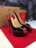 Christian Louboutin Lady Peep Sling black and red